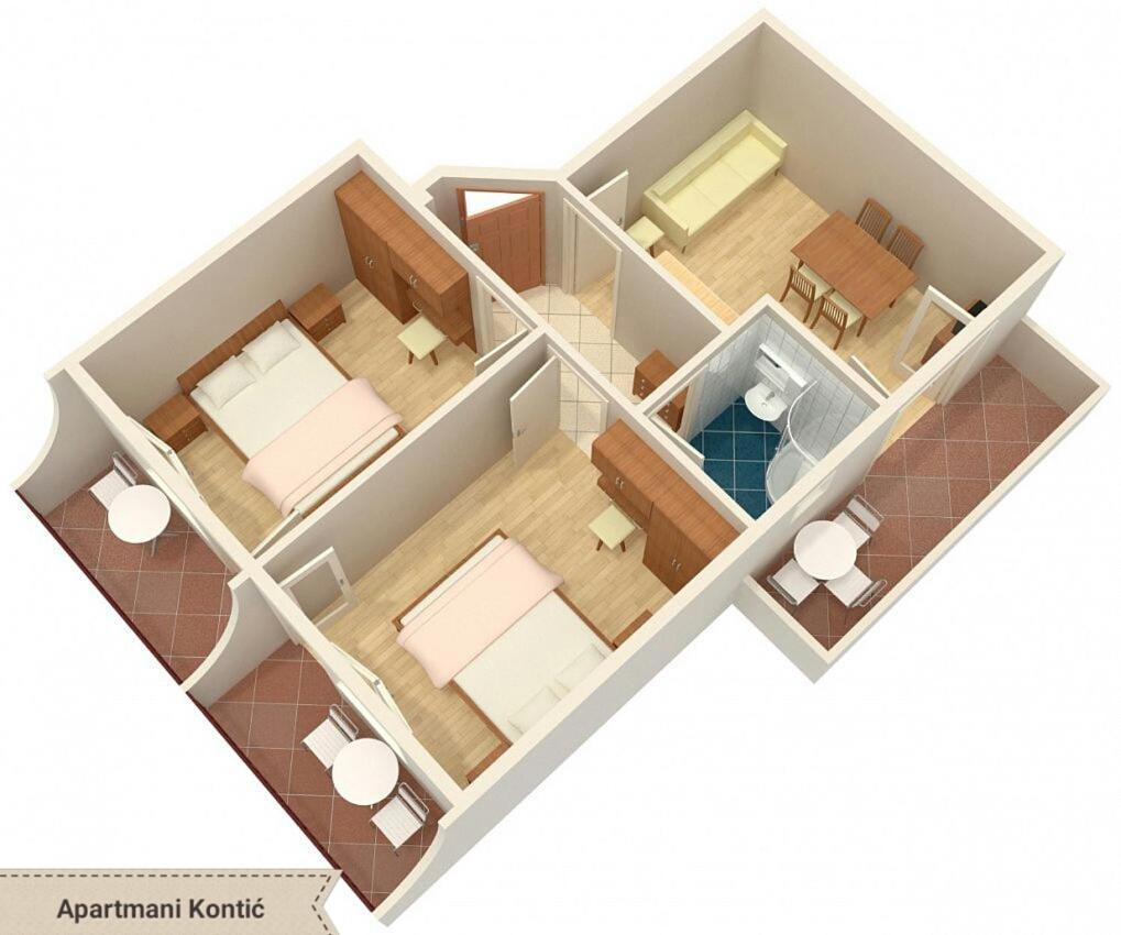 Apartmani Kontic Baška Voda Dış mekan fotoğraf