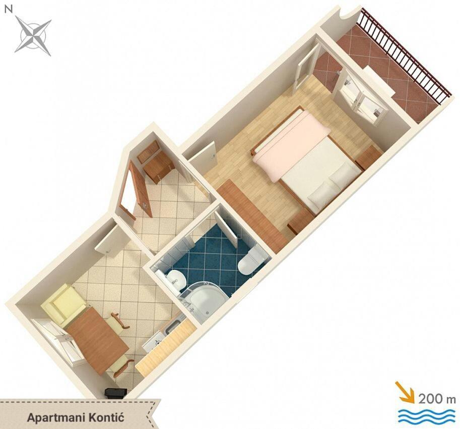 Apartmani Kontic Baška Voda Dış mekan fotoğraf